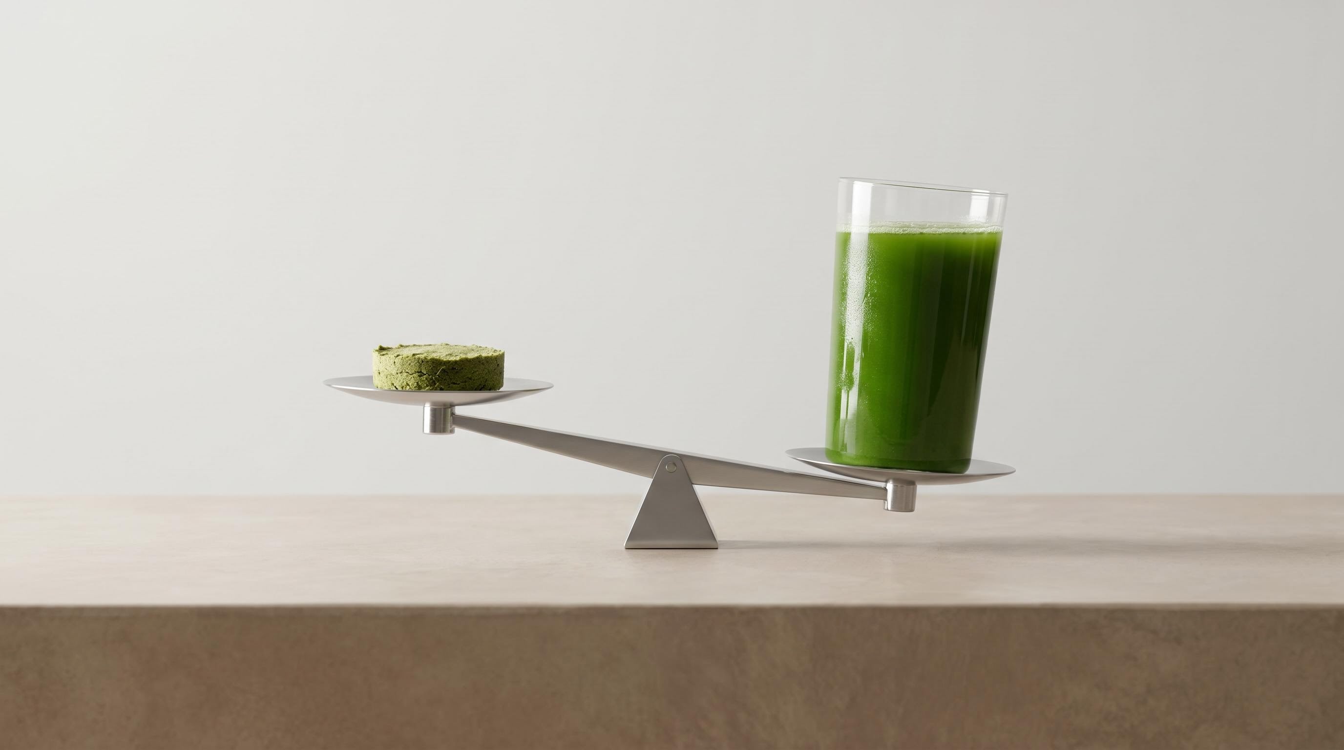 Green juice and dry pulp balanced to show higher juice yield
