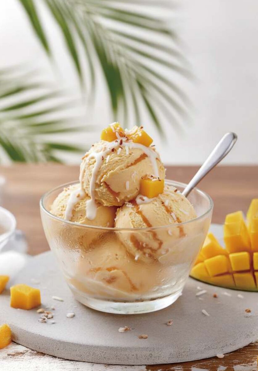 Heartnoks mango coconut ice cream
